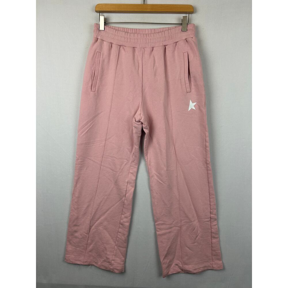 Golden Goose Star Pink Sweatpants Elastic Tie Waist Made in Italy Women's Size M